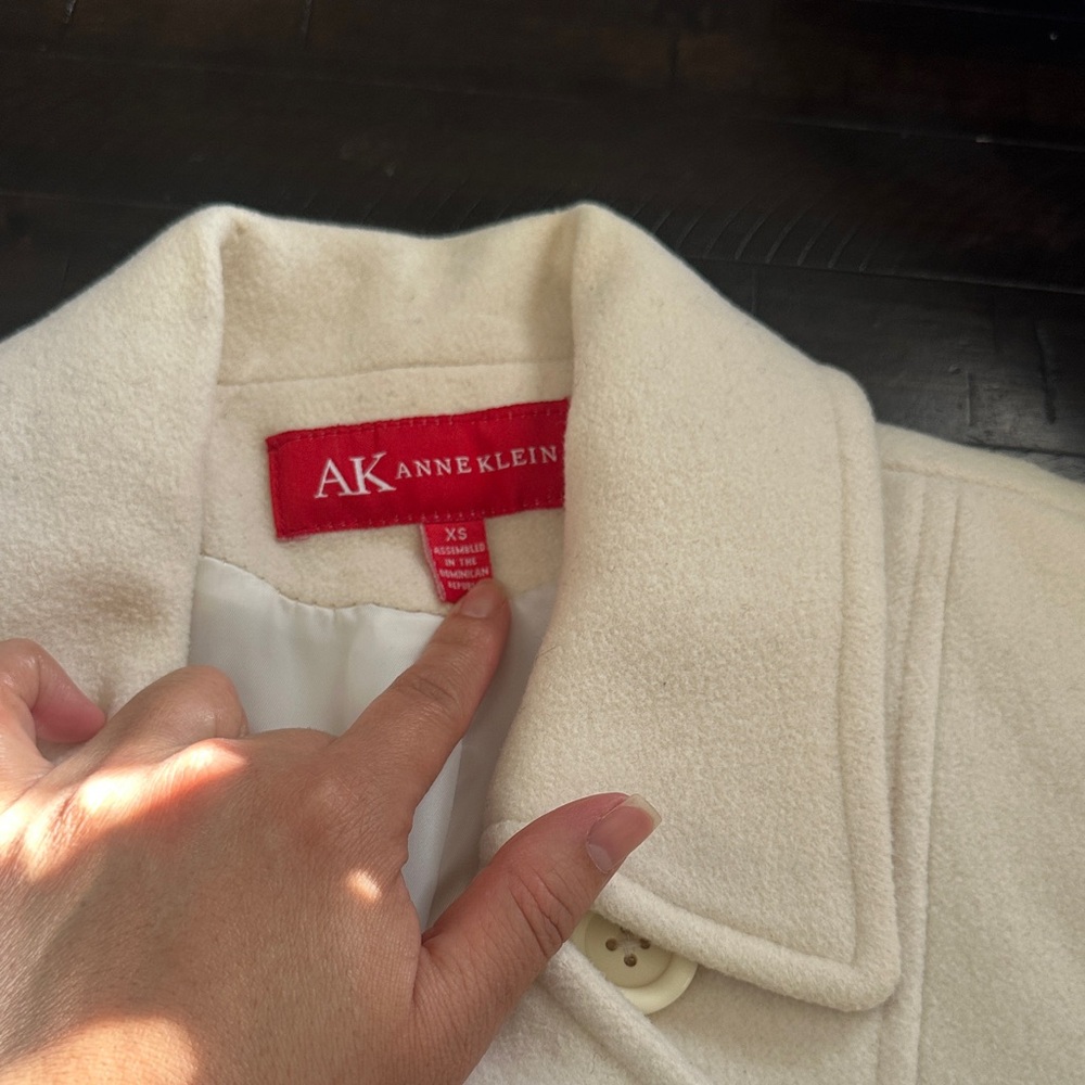 Anne Klein Ivory Wool Jacket